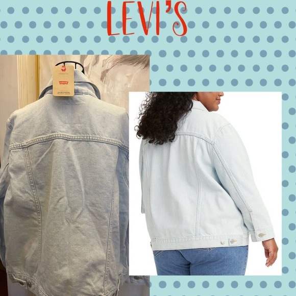 LEVI'S "HOME SWEET HOME" EX-BOYFRIEND JEAN JACKET~LIGHT WASH~100% COTTON~1X - Picture 7 of 8